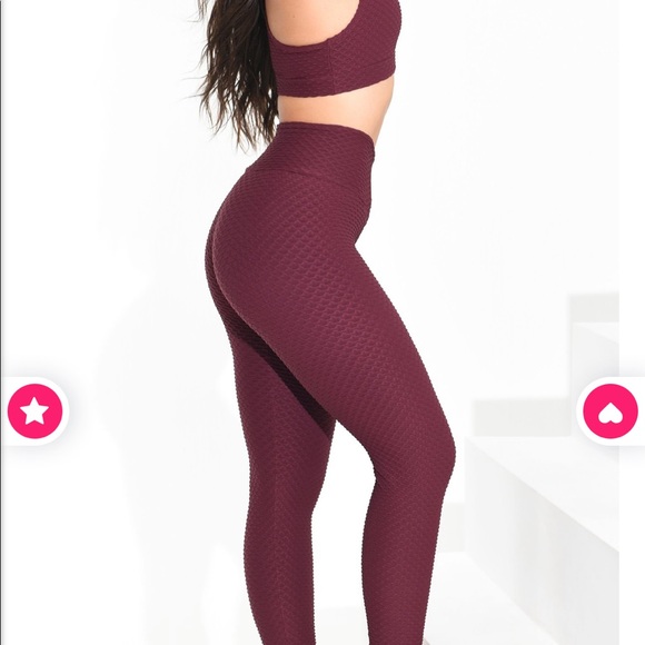 Booty by Brabants Croco Skin Merlot Leggings - Picture 3 of 3